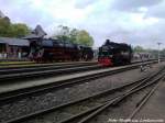 Ein Gro�es Highlight war das Gro�e & Kleine nebeneinanderstehen der Loks in Putbus am 11.5.13 