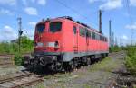 140 837 stand am 17.05.2012 im Rangierbahnhof Hamm abgestellt.
