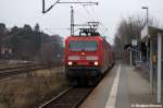 143 058-6 mit der RB22 (RB 28816) von Potsdam Griebnitzsee nach Berlin-Sch�nefeld Flughafen in Potsdam Griebnitzsee. 27.01.2012