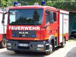 Tragkraftspritzenfahrzeug mit Wasser TSF-W der Feuerwehr Petkus (�brigens mein Heimatort in dem ich aufgewachsen bin) Ortsteil der Stadt Baruth auf einem MAN TGL 8.180, Aufbau Ziegler, Baujahr 2008 - fotografiert am 04.07.2009 beim Feuerwehrfest in B ...