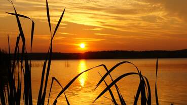 Uckermark - Oberuckersee - Sonnenuntergang Oktober 2014
