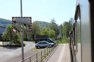 Eigenportrait auf der Kahlgrundbahn zum Osterausflug 2014