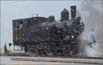 Titelbild Winterdampffahrten Emmental 2018 des Vereins historische Emmentalbahn.