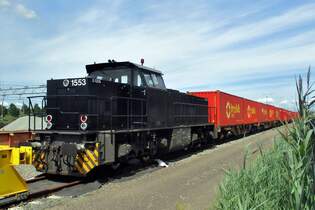 MRCE/Captrain 1553 ruht sich am 18 Juli 2018 in Lage Zwaluwe