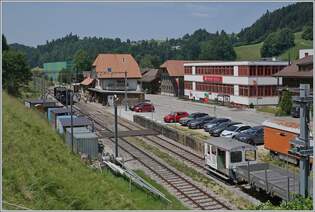 Blick ber den Bahnhof von Wasen i.E.