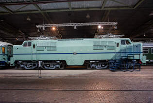 Die Elektrolokomotive NS 1201 der NS-Baureihe 1200 am 24 Juni 2025 im Het Spoorwegmuseum (bis 2005 NSM - Nederlands Spoorwegmuseum / Niederlndischen Eisenbahnmuseum) in Utrecht im ehemaligen