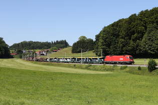 1016 003 mit einem gemischten Gterzug aus Rosenheim kommend am 25.
