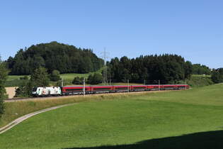 1116 231  BIO AUSTRIA II  mit einem  Railjet  aus Salzburg kommend am 19.
