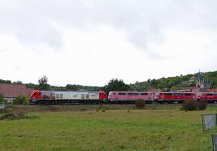 Am 06.10.2025 berfhrte die MEG 159 226 die E-Loks 111 119, 111 050, 111 046, 111 203, 111 161, 111 140, 111 034, 111 042, 111 113, 111 023, 111 184, 111 135, 111 047, 111 026, 111 021, 111