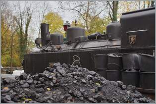 La DER de la Saison / Das Saison Ende der Blonay Chamby Bahn 2025 - Bei den feuchten Gleisen, ist fr die Traktion der Dampfzge die SEG G 2x 2/2 105 der Blonay Chamby Bahn sicher eine gute