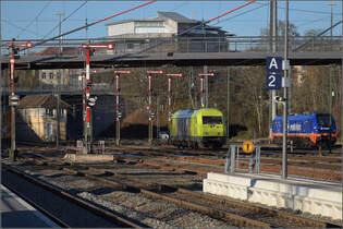223 070 von Alphatrains ist mit der Baustelle in Villingen beschftigt.