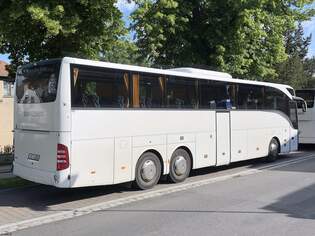Mercedes Tourismo von Schwarzenberg aus Deutschland (ex Hassis Reisen) in Plau am See.