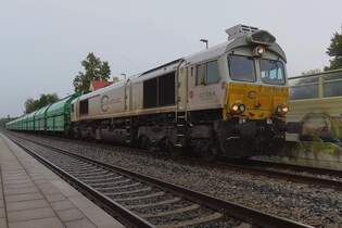 Am trben 13 September 2024 treft ex-ECR 247 026 mit ein Kohlezug ins Bahnhof von Tssling ein -der Fotograf hat dann noch keine Ahnung wie gravierend die Sturmschaden von BORIS werden sollen.