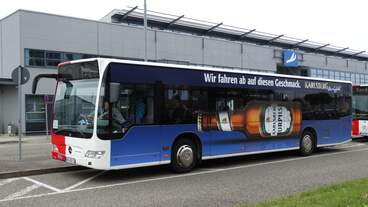 MB O 530 Citaro von Gassert Reisen aus Blieskastel am Saarbrcker Flughafen am 01.05.2014