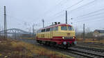 NeSa 218 105-5 als Tfzf Richtung Weienfels, am 09.01.2025 in Naumburg (S) Hbf (Foto: Maik Khler).