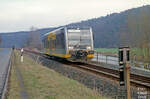 KEG VT x.xx als RB nach Artern, am 03.03.2000 auf der #Unstrutbahn bei Nebra.