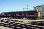 Zwei zweiachsige grorumige ex BB Schiebewandwagen der Gattung Hbis, links 21 81 2254 150-9 A-StH (STH 2) und rechts 21 81 2254 316-6 A-StH (STH 3), der Stern & Hafferl