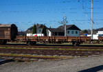 Zweiachsiger Flachwagen mit Seiten- und Stirnwandklappen sowie Seiten- und Stirnwandrungen, 21 81 3310 288-7 A-StH (ex BB), der Gattung Ks, der Stern & Hafferl Verkehrsgesellschaft m.b.H.