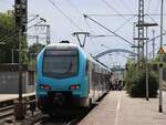 Keolis Eurobahn Stadler FLIRT Triebzug ET 4 02 Gleis 3 Bahnhof Salzbergen 27-08-2025.