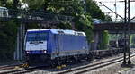 KRE - KombiRail Europe B.V., Rotterdam [NL] mit der geleasten BRLL Lok  185 600-4  [NVR-Nummer: 91 80 6185 600-4 D-BRLL] und einem KLV-Zug + hinten dran die geleaste northrail MaK G 1206 [NVR-Nummer: