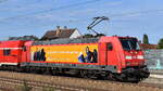 DB Regio AG - Region Nordost, Fahrzeugnutzer: Regionalbereich Mecklenburg-Vorpommern, Schwerin mit ihrer  146 281  [NVR-Nummer: 91 80 6146 281-1 D-DB] und dem RE 3 nach Stralsund bei der Ausfahrt