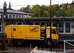 Das Zweiwege-Ultraschall-Schienenprffahrzeug SPF 101, ein ZARGO - Mercedes-Benz Actros 1832 der Sperry Rail Services Berlin (ex Fahrzeug der Pethoplan GmbH), D-SESAF 99 80 9906 059-7