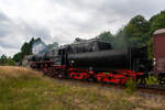 Die 52 8134-0 der Eisenbahnfreunde Betzdorf fuhr Sonderfahrten, anlsslich der 100 Jahr Feier der Westerwaldbahn (WEBA) am 31 August 2013, zwischen Scheuerfeld/Sieg und dem Betriebshof Bindweide