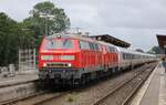 DB 218 366-3 REV/BCS X/25.06.25 + 218 832-4 REV/BCS X/24.02.22 Einfahrt Niebll mit dem IC 2214/2216 am Haken.