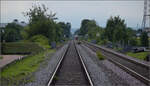 Whrend 644 058 bald Herten erreicht, haben 612 105 und 612 107 gerade Wyhlen verlassen.