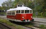 Der 100 Jahre alte T2 der Schleswiger Kreisbahn (AEG 1925) macht nach 17 Jahren Aufarbeitung seine ersten Fahrten auf dem Reststck der Verden-Walsroder Eisenbahn, Verden(Aller) 03.10.2025