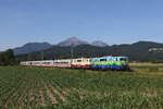 111 074 und 111 212 mit dem  IC Knigssee  aus Berchtesgaden kommend am 21.