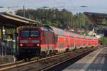DB 114 006 steht am 23 September 2025 in Hnfeld mit ein RB nach Bebra.