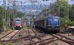 Mit lautem Trt rumpelte der Henkelzug mit Zuglok 139 287-7 durch den Koblenzer Hbf.