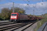 Mit der Sonne im Rcken gelang es mir die DBC 185 234 mit ihrem Leerzug bei der Durchfahrt in Neckarelz abzulichten am 14.