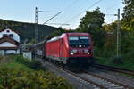 Mit einem Frachtenzug nach Heilbronn ist am Abend des 15.9.25 die DBC 187 184 gen Neckarelz fahrend vor meine Linse geraten.