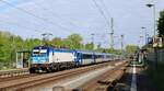 RAILL/CD 193 023-9 mit dem nun kompletten Comfortjet-Zug EC 175 heute morgen in Schleswig.
