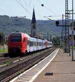 DB/SWEX 0429 104/604 + 106/606 als RE2 von Frankfurt nach Koblenz Hbf Einfahrt Boppard Hbf.