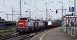 NexRail/DB 114 + 130 mit langem gemischten Gterzug Durchfahrt Koblenz Hbf am 12.08.2025