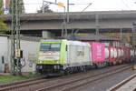 BR 185 598-0 von Captrain mit Containern durch HH-Harburg in -> Maschen/Buchholz.