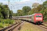 BR 101 066-9 D-DB (#Einziganders) als (EC 7 Hamburg-Altona -> Basel SBB) durch Mainz-Bischofsheim Richtung Mannheim.