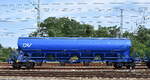Vierachsiger Schttgutwagen fr den Transport von nsseempfindlichen Schttgtern vom Einsteller On Rail GmbH mit der Nr.