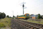 Thrales VT08 alias 625 008-5 mit einem Flachwagen in Nrnberg Hohe Marter.