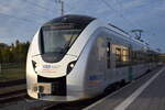 Mitteldeutsche Regiobahn fr den Verkehrsverbund Mittelsachsen GmbH mit dem Coradia Continental 2 (1440 331  (NVR:  94 80 1440 331-5 D-BOBy.... ) als RB45 nach Chemnitz Hbf.