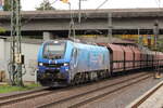 BR 159 266-6 (6202) von VPS mit Schotterwagen bei der durchfahrt HH-Harburg Richtung Maschen.