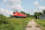 Nachschuss auf 112 141-7 und 112 131-9 in Nrnberg Hohe Marter auf dem Weg nach Treuchtlingen.