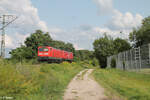 Nachschuss auf 112 141-7 und 112 131-9 in Nrnberg Hohe Marter auf dem Weg nach Treuchtlingen.