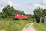 Nachschuss auf 112 141-7 und 112 131-9 in Nrnberg Hohe Marter auf dem Weg nach Treuchtlingen.