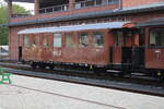 historischer Rgen Kleinbahnwagen in Putbus abgestellt.29.07.2025