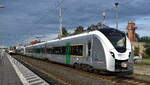 Mitteldeutsche Regiobahn fr den Verkehrsverbund Mittelsachsen GmbH mit den zwei Coradia Continental 2 Triebzgen  1440 840  (NVR:   94 80 1440 840-5 D-BOBy..... ) +  1440 332  (NVR: