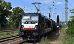 CTL Logistics GmbH, Berlin [D] mit der geleasten BRCE Lok  187 101  [NVR-Nummer: 91 80 6187 101-1 D-DISPO] und einem Kesselwagenzug fr Dieselkraftstoff am 17.06.25 Durchfahrt Bahnhof Ruhland.
